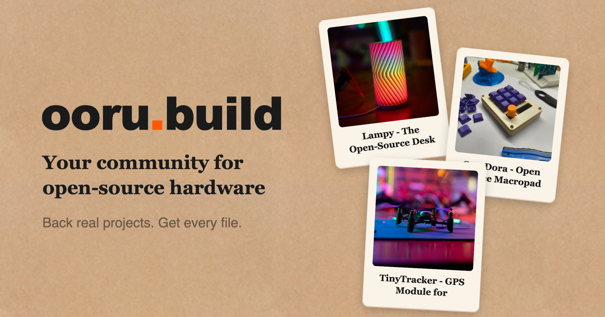 Ooru — back open hardware projects